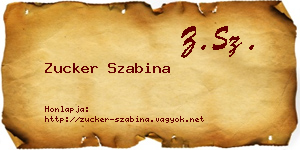 Zucker Szabina névjegykártya